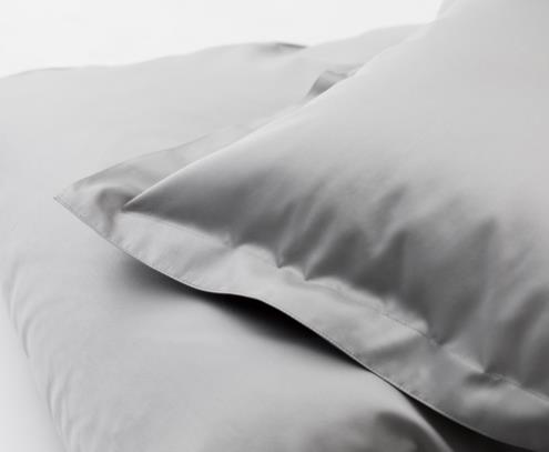 DUX Satin-Bettwäsche, uni grau