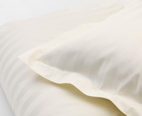 DUX Satin-Bettwäsche, gestreift beige