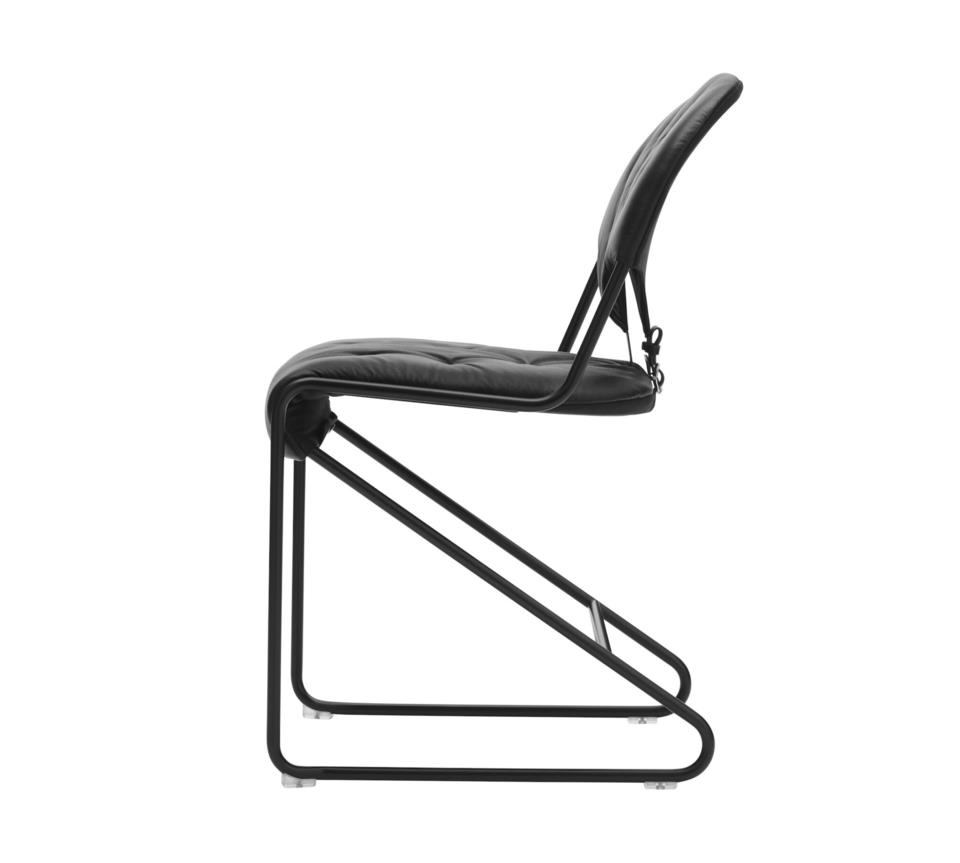 Stuhl „Sam“ Chrome Naturale Schwartz